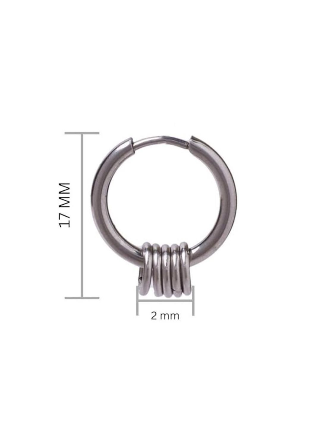 SALTY Stainless Steel Silver Plated Circular Shaped Studs Earring