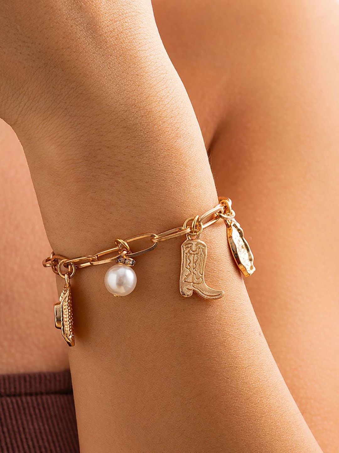 Gold-Plated Charm Bracelet