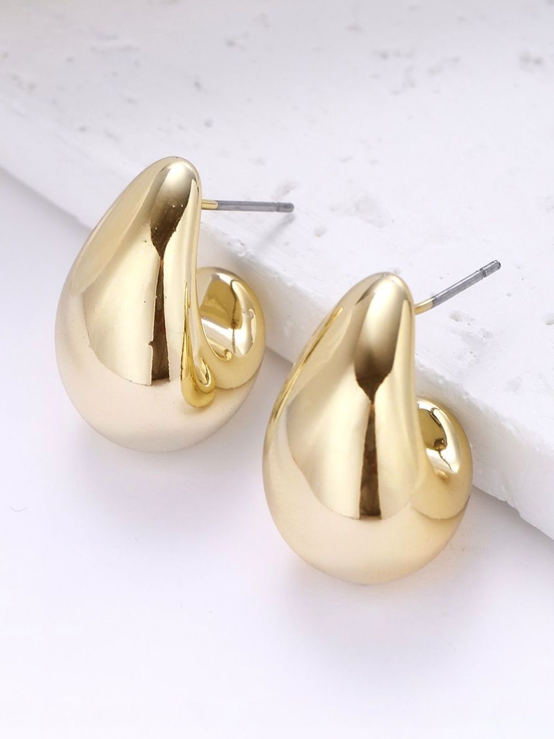 Teardrop Shaped Half Hoop Earrings