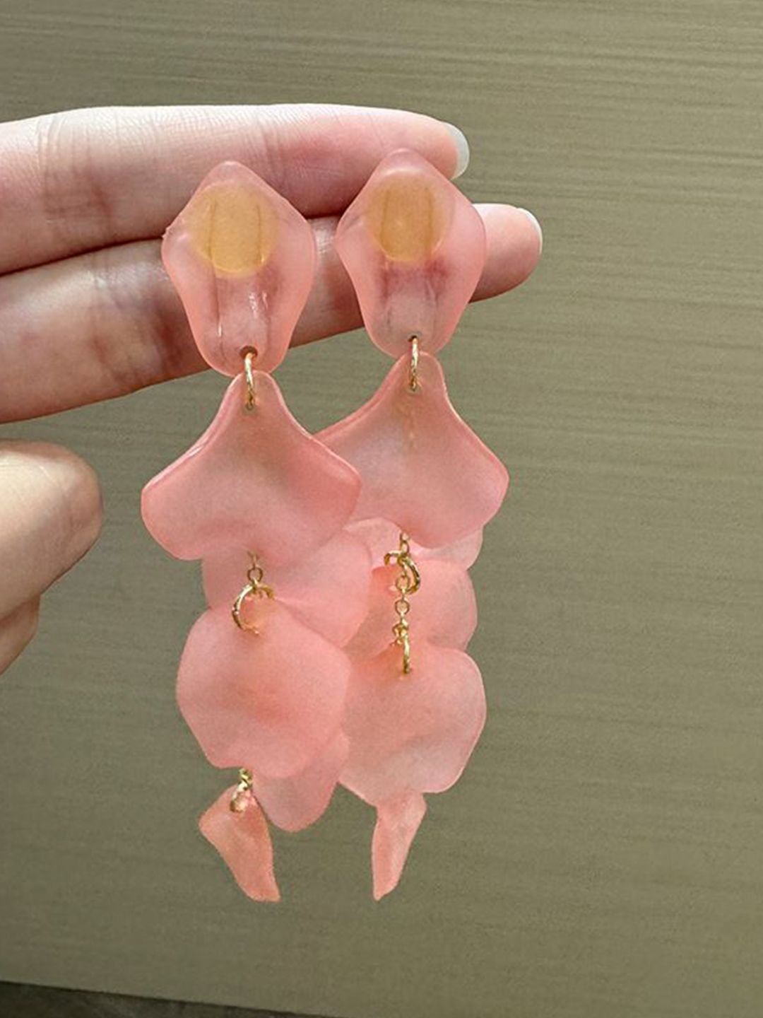Leaf Shaped Drop Earrings