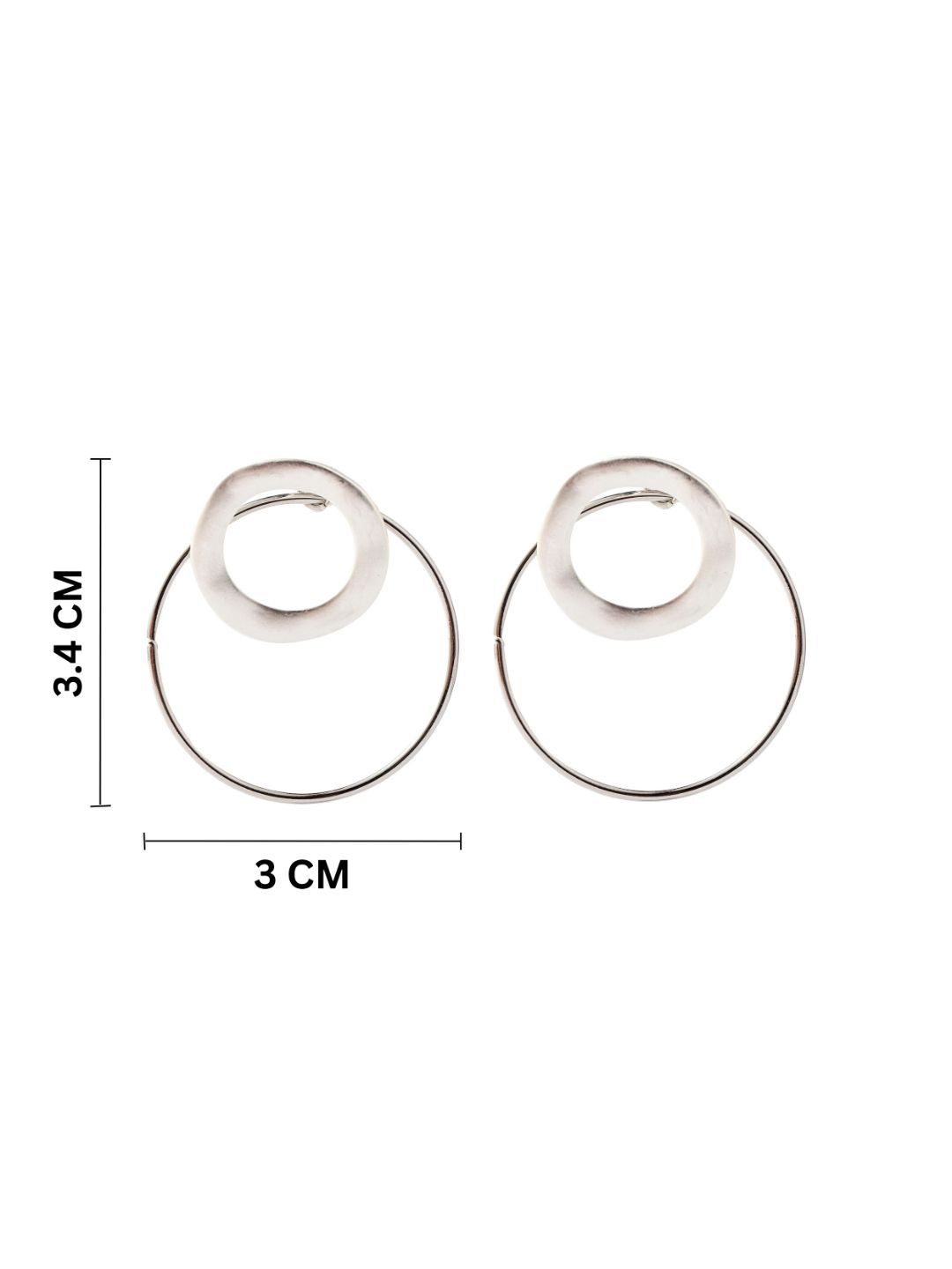 SALTY Pack of 2 Women Veracity Round Silver Earring