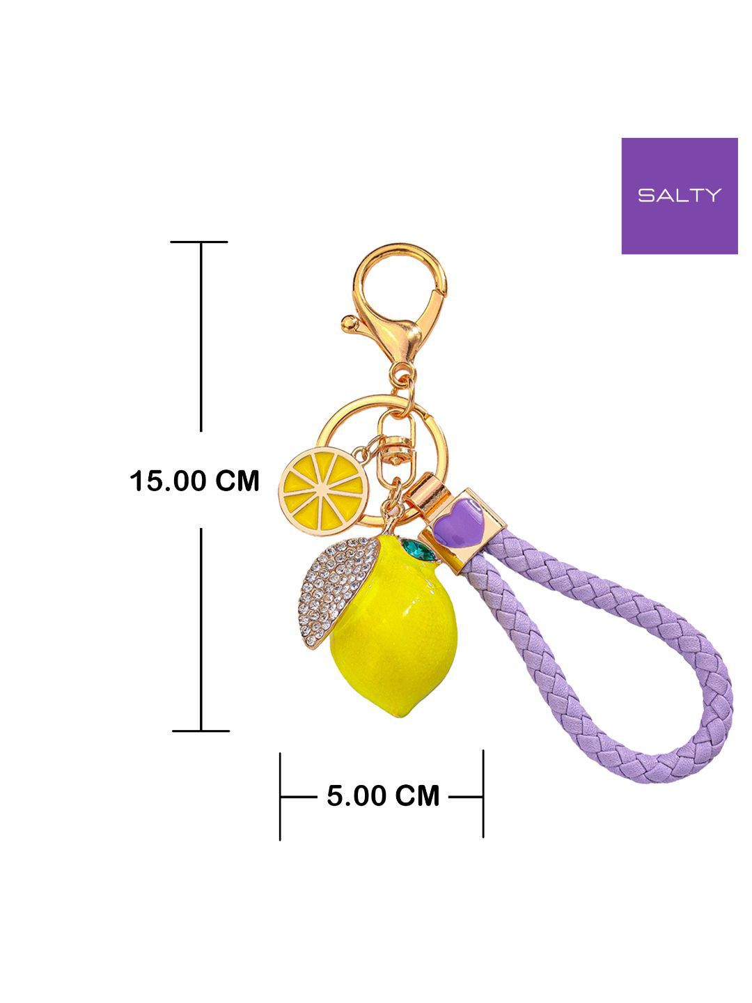 SALTY Purple & Yellow Zestie Lemon Bag Charm