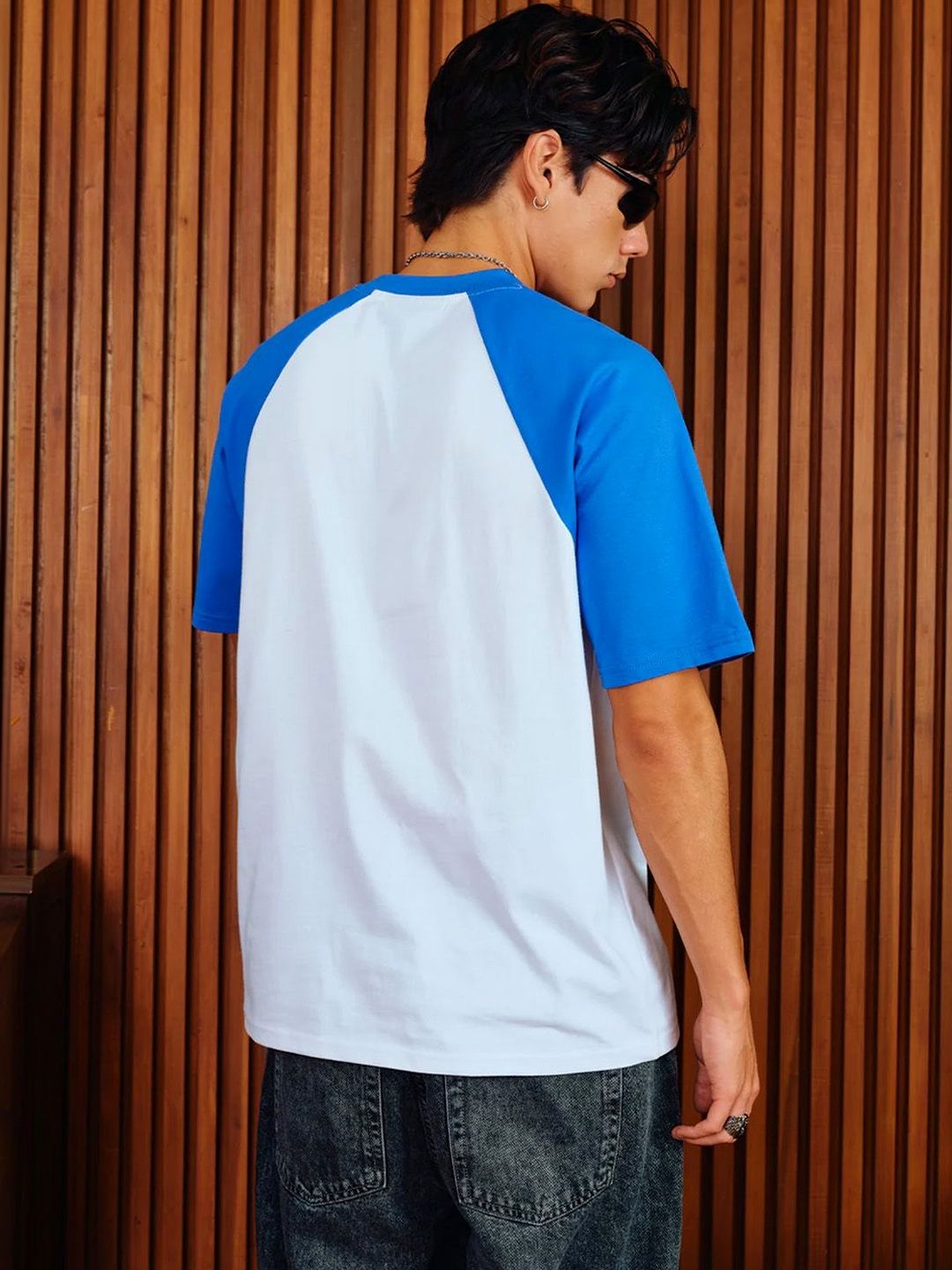 Men Music Graphic Raglan T-shirt