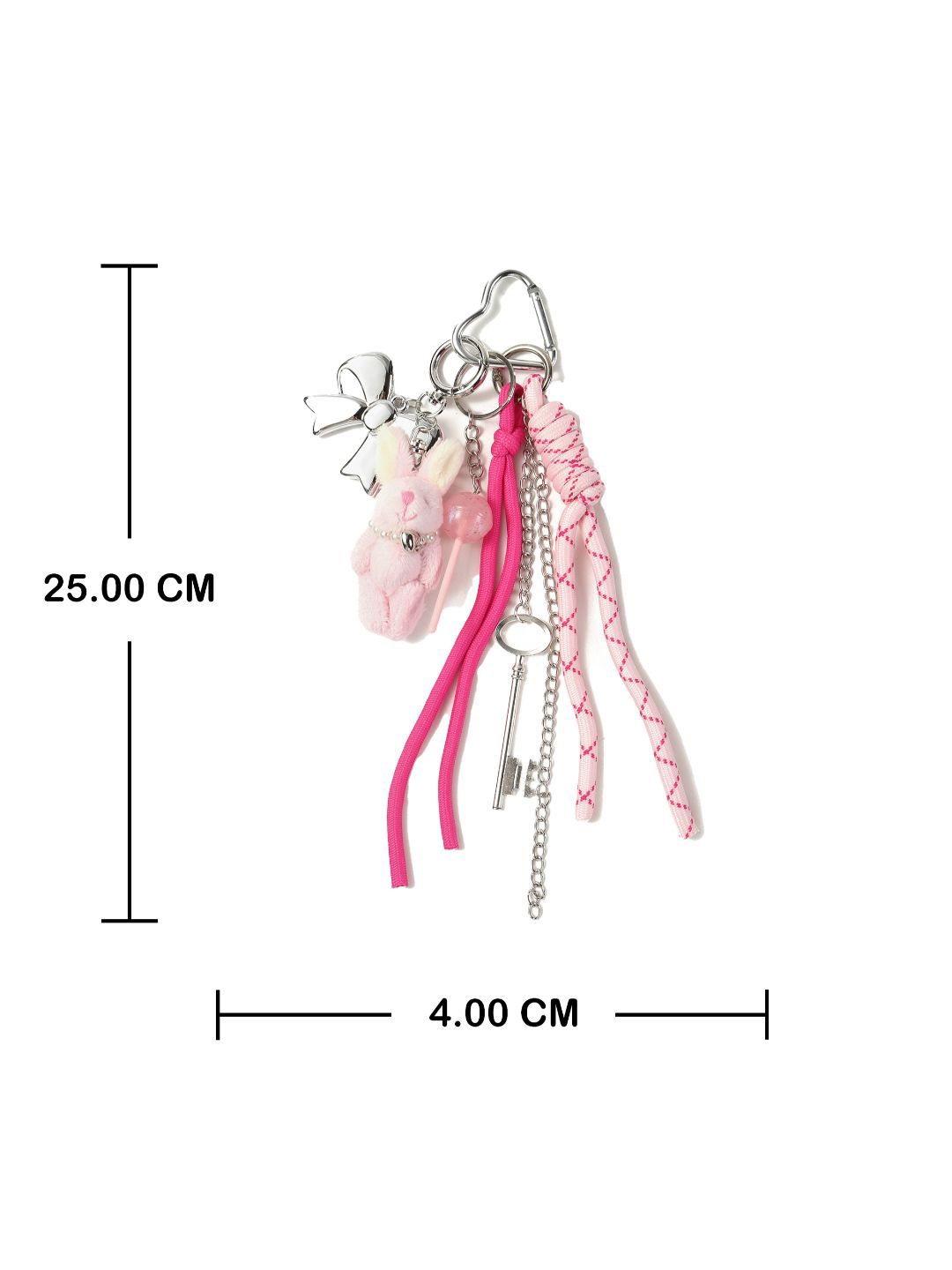 SALTY Pink Bunny Keyring Charm For Bags & Backpacks