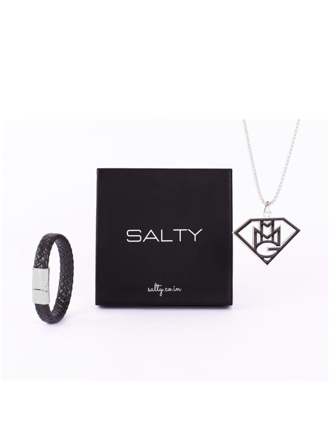 SALTY Natty Locket Chain & Avrum Leather Bracelet Jewellery Set