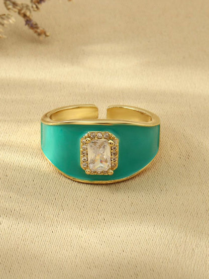 SALTY Stone Studded Bold Ring