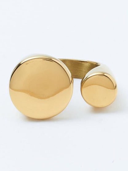 SALTY Gold-Plated Stone-Studded Adjustable Finger Ring