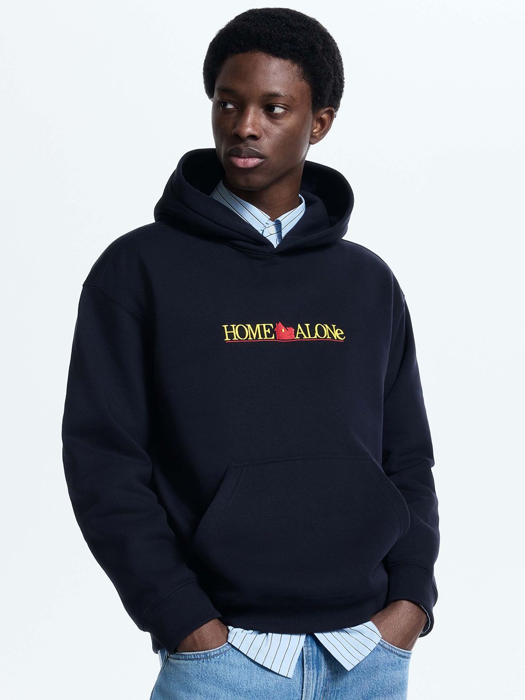 Loose Fit Printed Hoodie