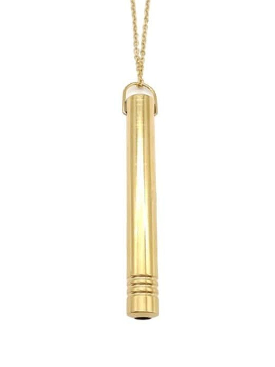 SALTY Men Stainless Steel Teardrop Shaped Pendant with Chain