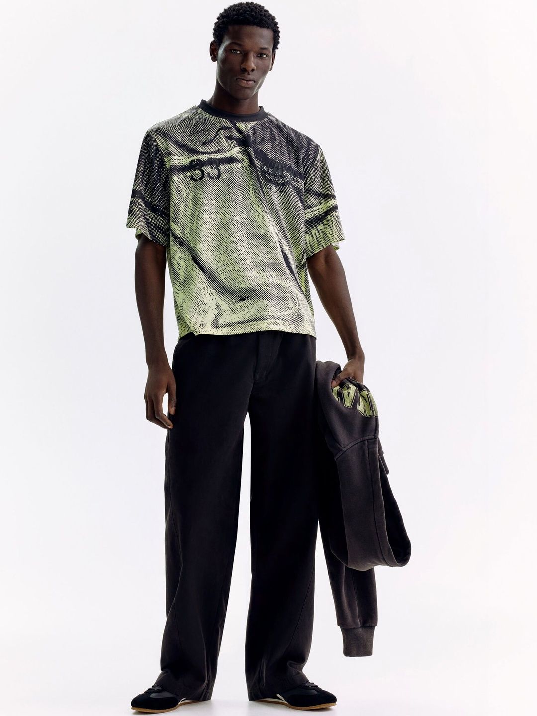 Oversized Fit Boxy-Style Printed T-Shirt