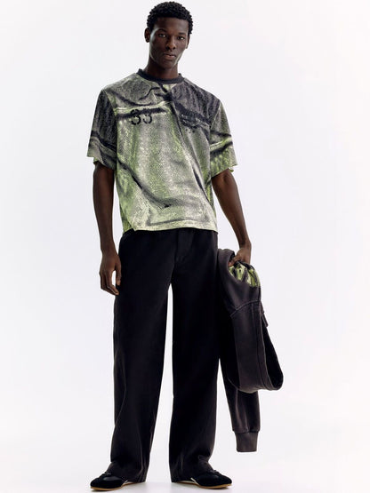 Oversized Fit Boxy-Style Printed T-Shirt