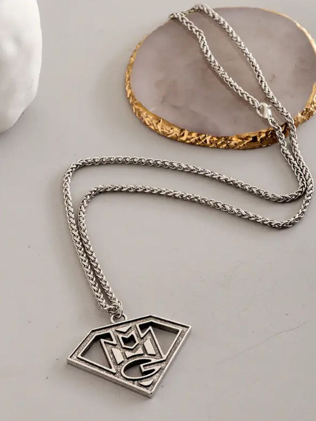 SALTY Men Silver-Toned Chain