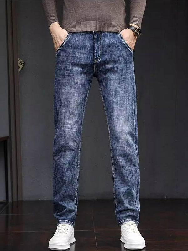 Men Straight Fit Mid-Rise Light Fade Jeans