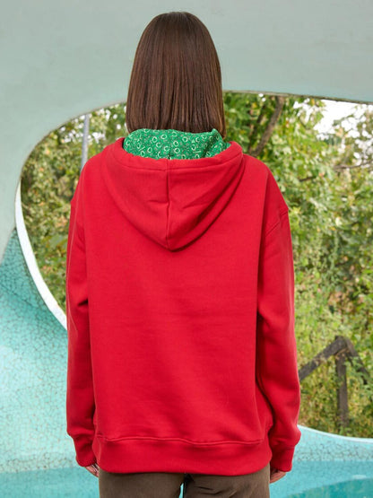 Mr. Krabs Printed Hooded Long Sleeves Pullover