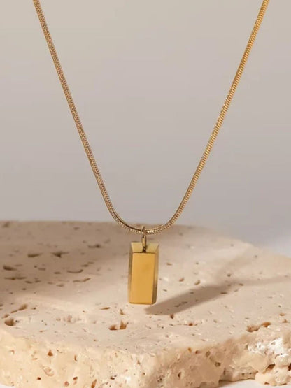 SALTY Men Stainless Steel Geometric Pendant with Chain