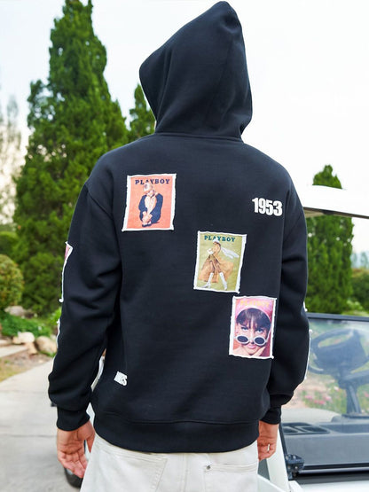 Men Printed Hooded Sweatshirt