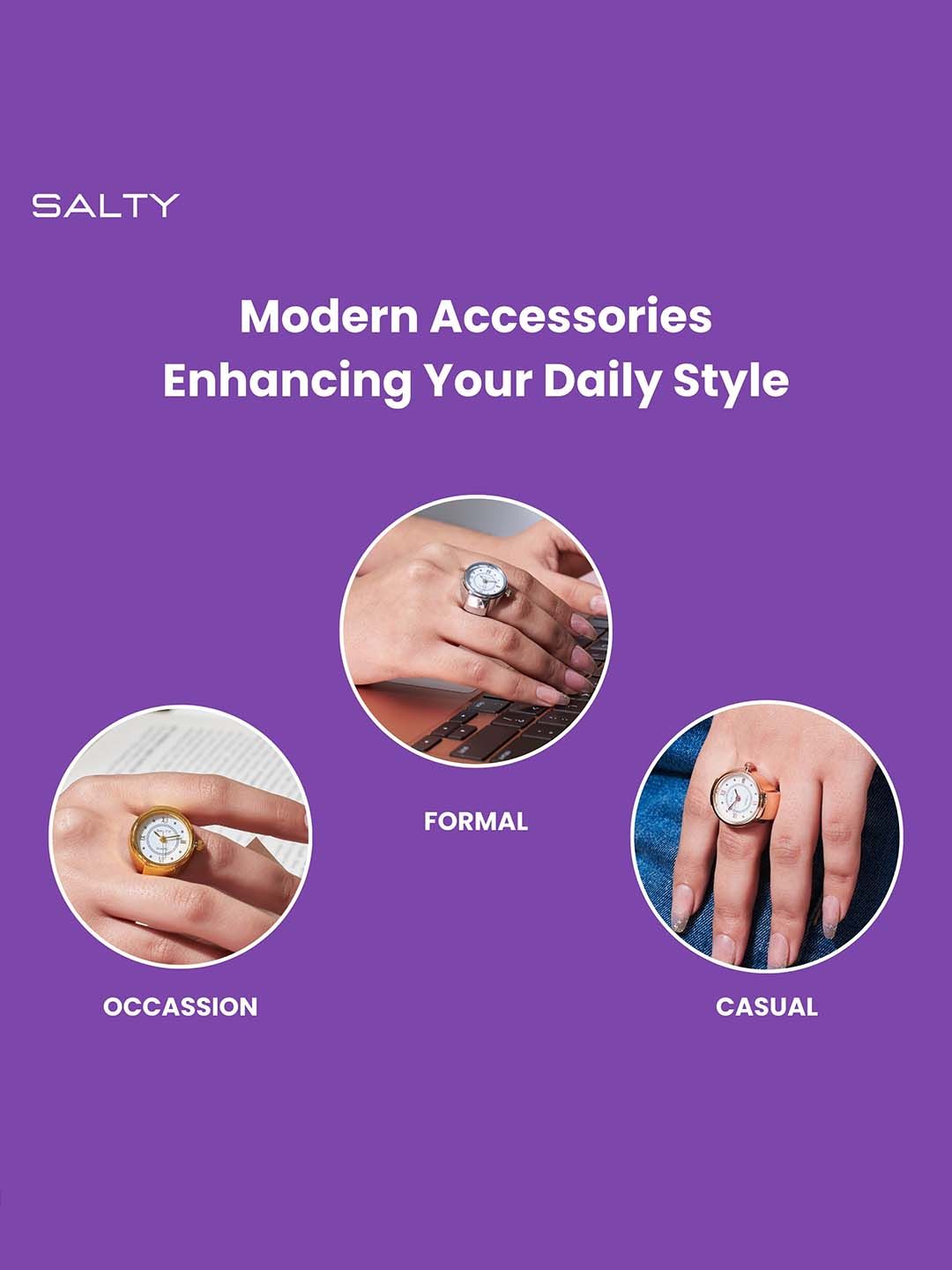 SALTY Stretchable Watch Ring for Girls