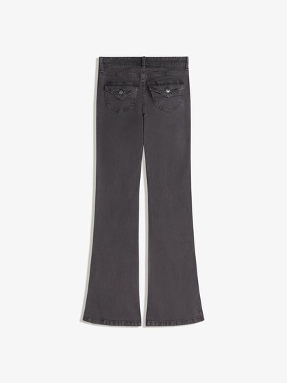 Women Low-Rise Bootcut Trousers