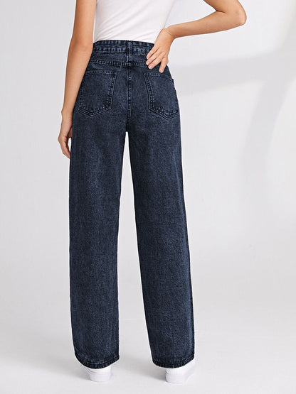 Women Straight Fit High-Rise Jeans