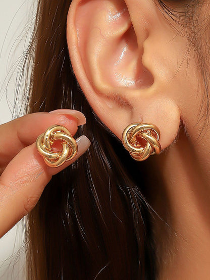 Gold-Plated Circular Studs