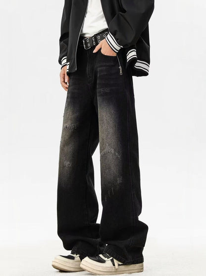 Men Baggy Mid-Rise Light Fade Jeans