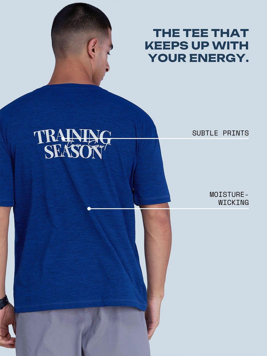 Navy Pulse Graphic Printed T-shirt