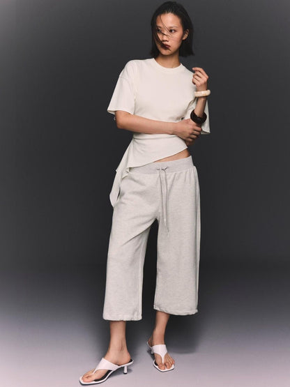 Short sleeve ruched T-shirt