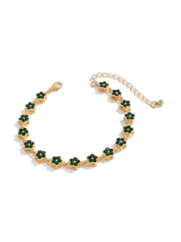 Men Handcrafted Gold-Plated Charm Bracelet