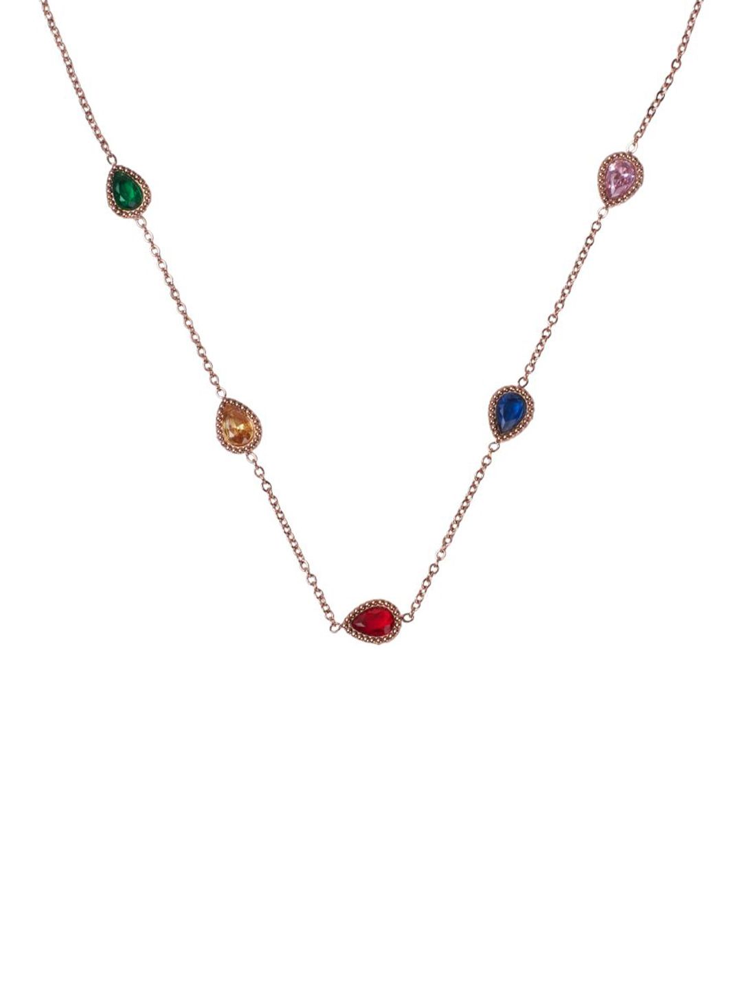 SALTY Stainless Steel Serenity Stone Studded Necklace