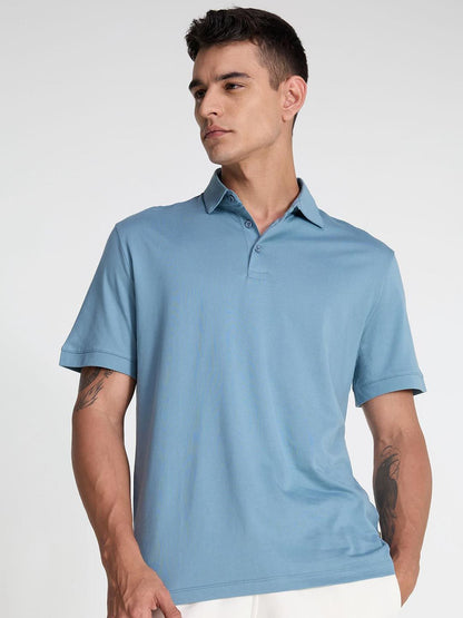 Polo Collar Pure Cotton T-shirt