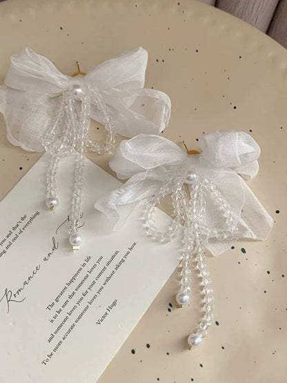 Artificial Beads Floral Shaped Drop Earrings