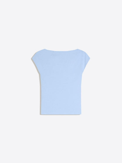 Gathered short sleeve T-shirt