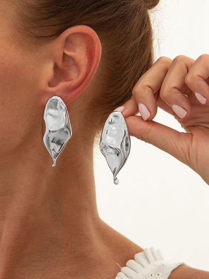 Silver-Plated Contemporary Shaped Studs