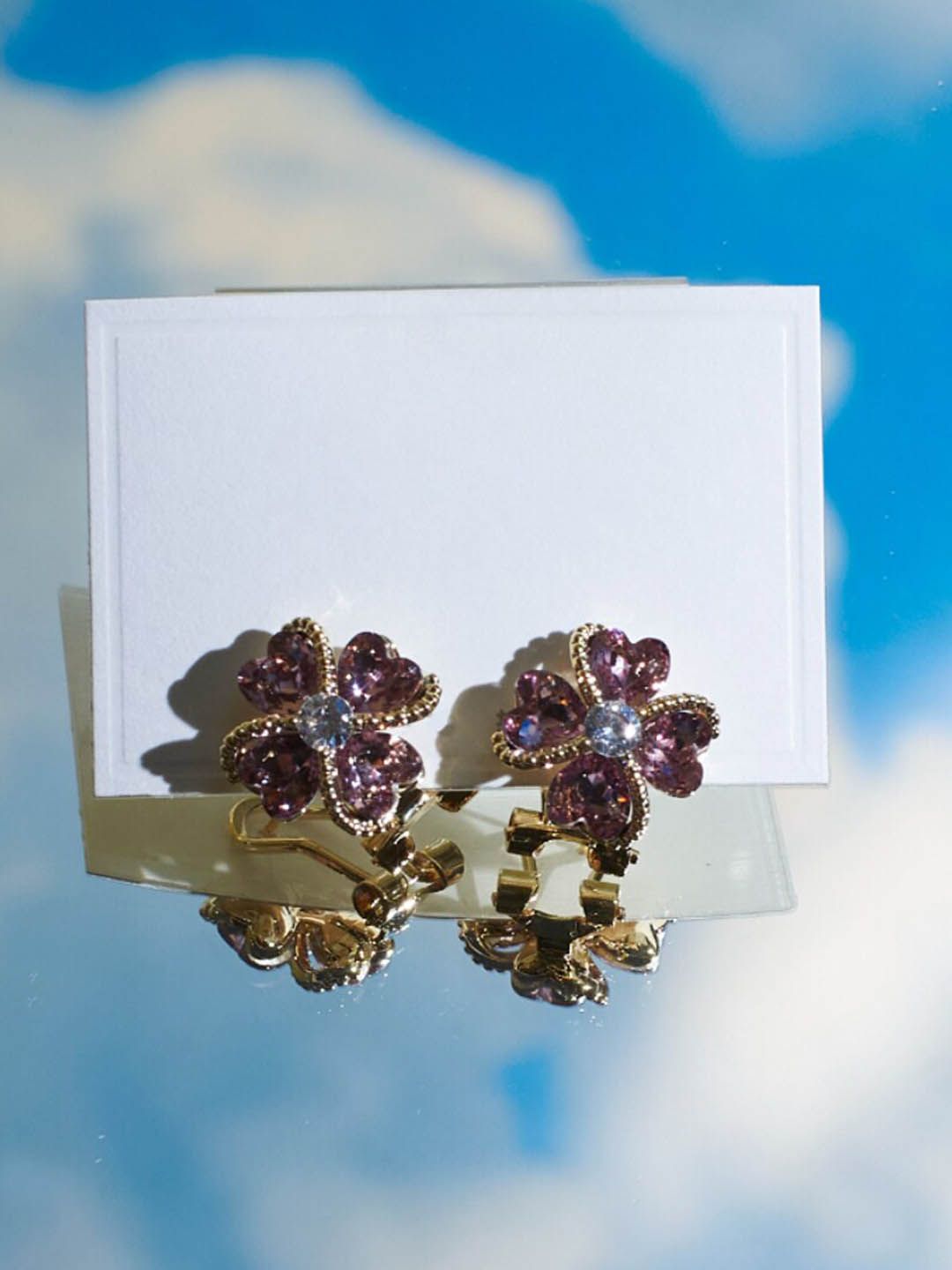 SALTY Gold-Plated Contemporary Stud Earrings