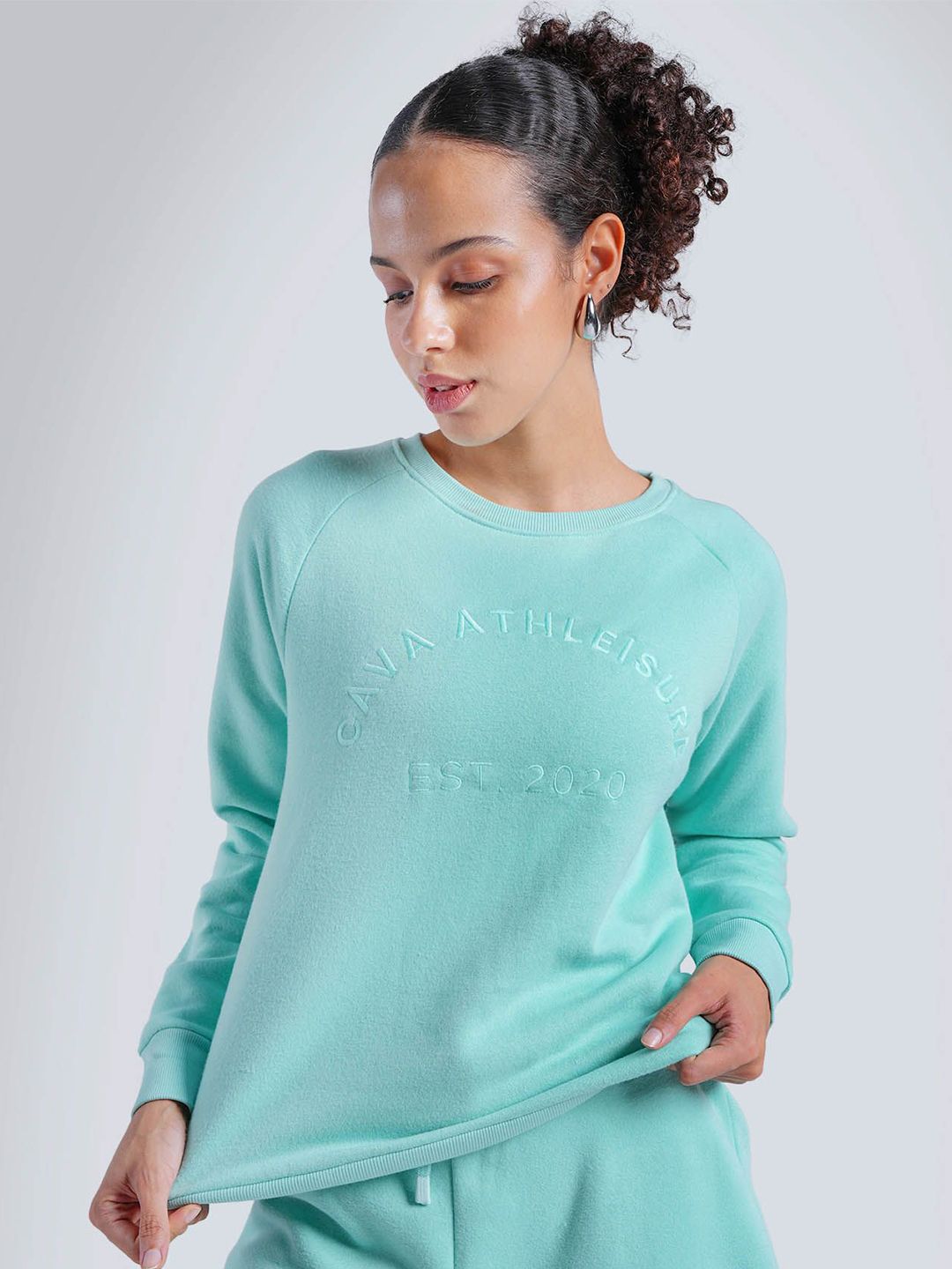 Women Round Neck Long Sleeves Sweatshirt