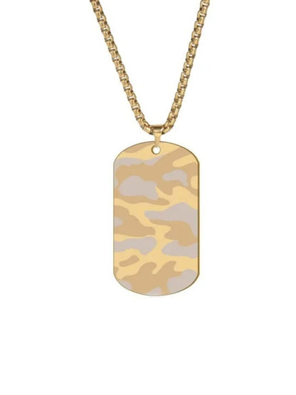SALTY Alloy Geometric Pendant with Chain