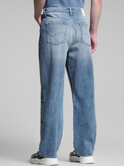 Men High-Rise Relaxed Fit Heavy Fade Jeans