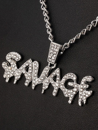 SALTY Silver-Plated Contemporary Pendant With Chain