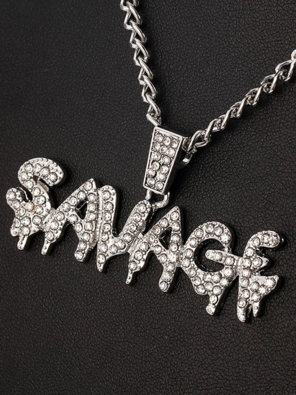 SALTY Silver-Plated Contemporary Pendant With Chain