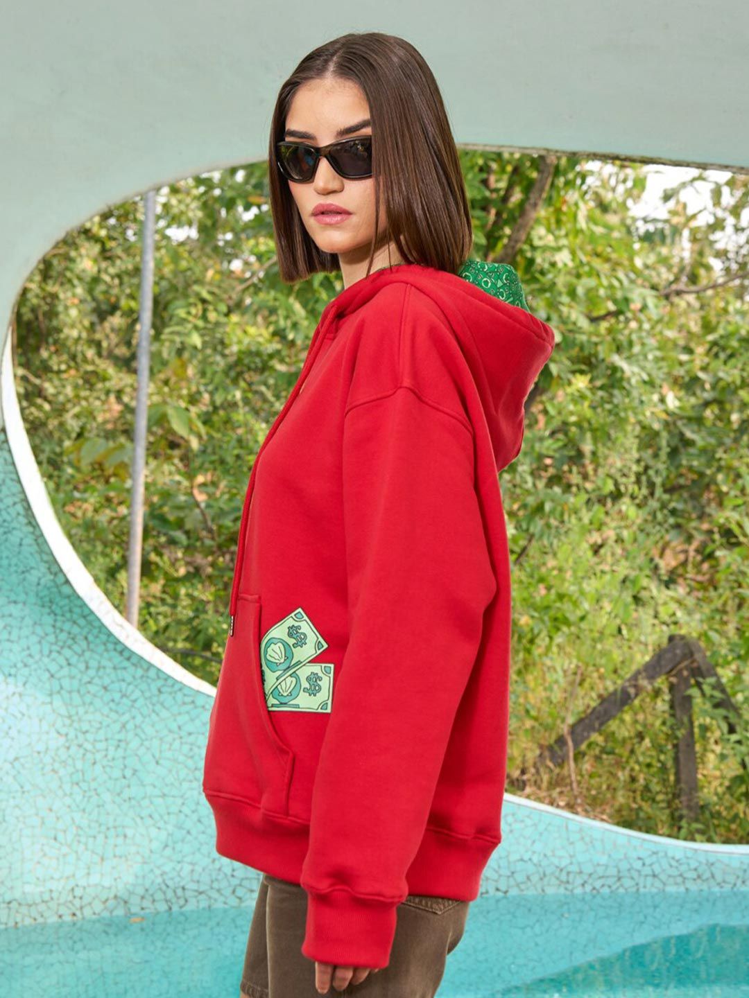 Mr. Krabs Printed Hooded Long Sleeves Pullover
