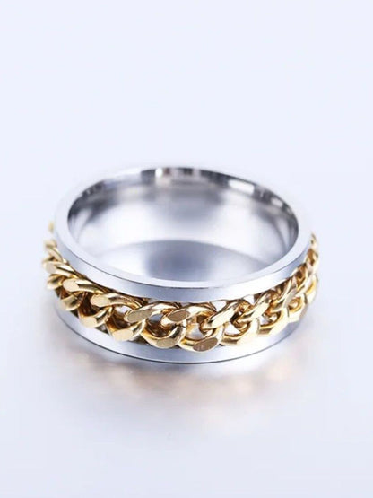 SALTY Men Stainless Steel Finger Ring