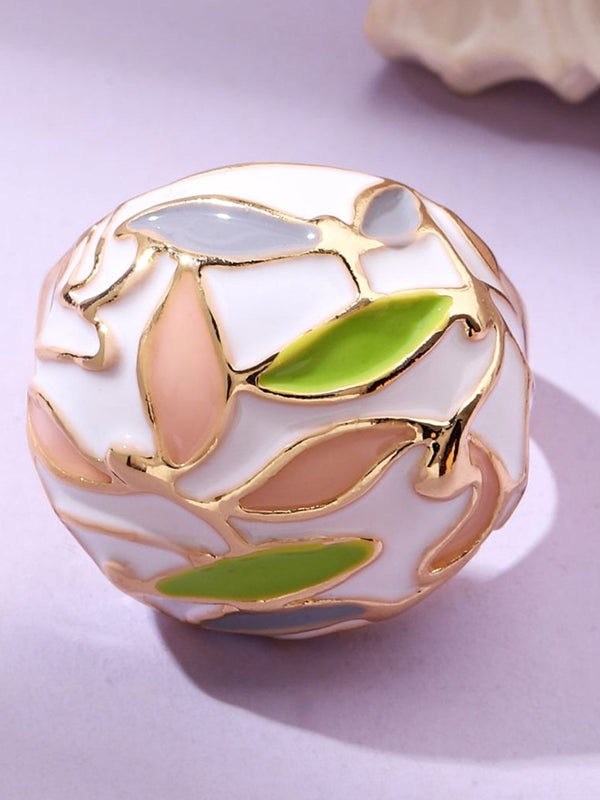 SALTY Leafy Enamel Finger Ring