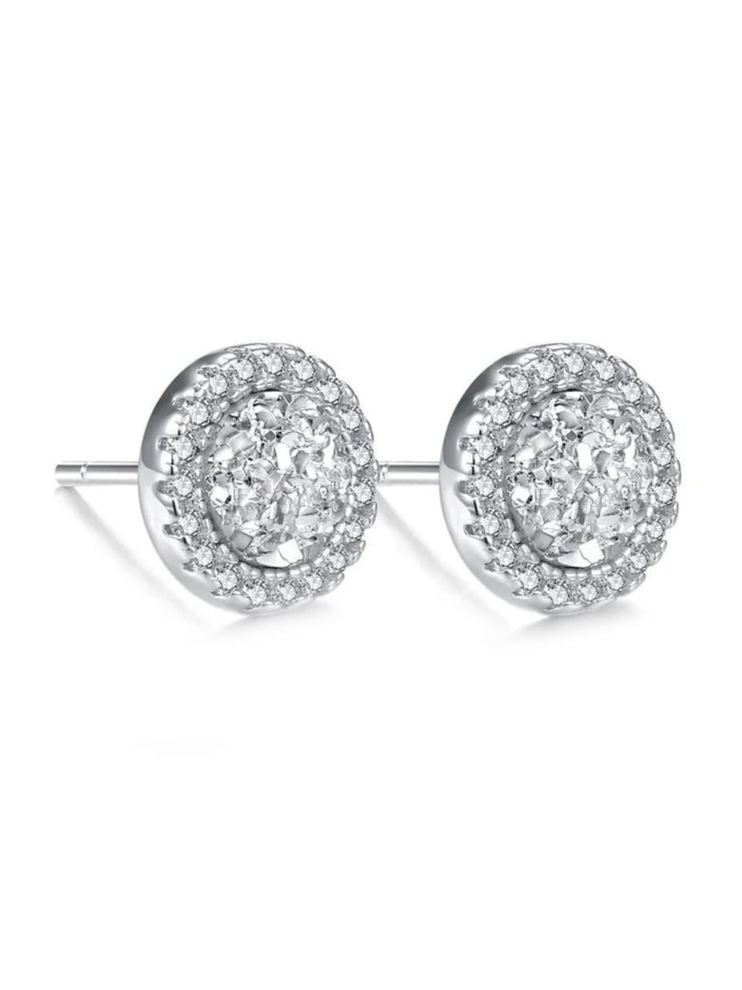 SALTY Men Contemporary Stone Studded Studs Earrings