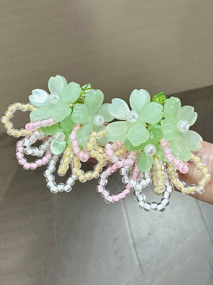 Pearls Floral Drop Earrings