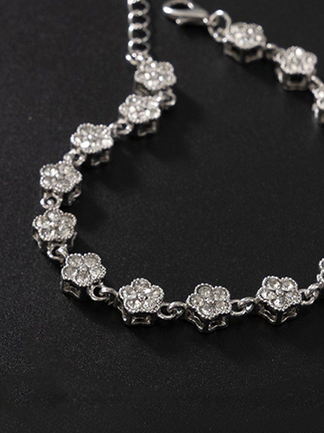 Men Handcrafted Silver-Plated Charm Bracelet