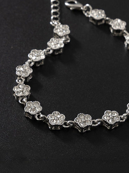 Men Handcrafted Silver-Plated Charm Bracelet