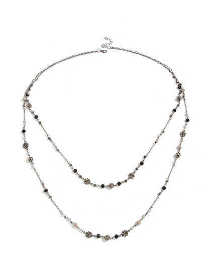 Silver-Plated Layered Necklace