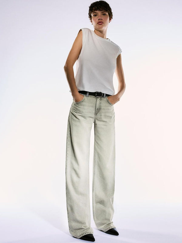 Women Straight Wide-leg Jeans