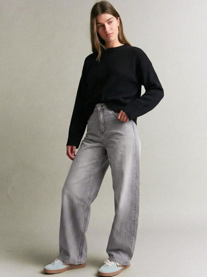 Women High-waist barrel jeans