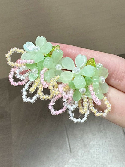 Pearls Floral Drop Earrings